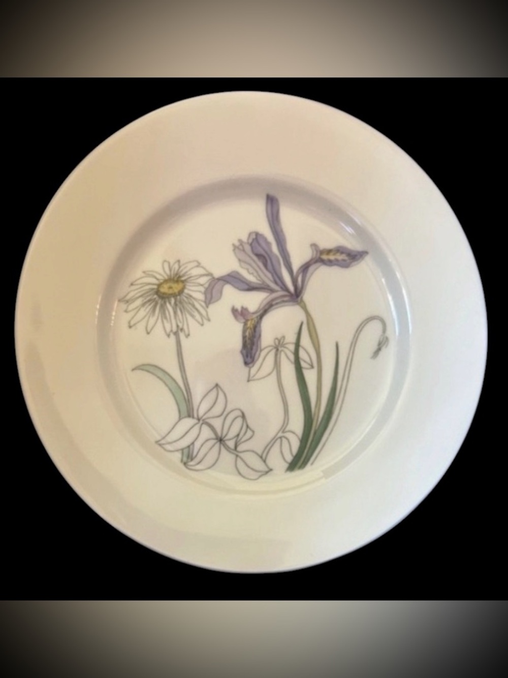 VTG BLOCK SPALHillside 1981 Watercolors Floral Porcelain Dessert Plates Set of 6